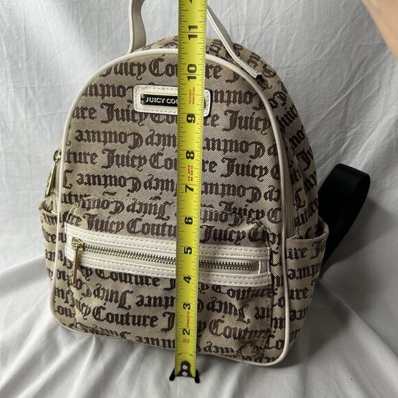 Juicy Couture Tan Brown Mini Backpack Black Straps - Picture 2 of 8